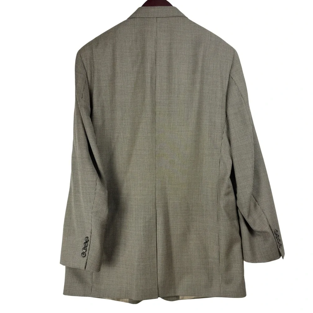 Mens Houndstooth Blazer Sport Coat Jacket‎ Lined Pockets Button Front